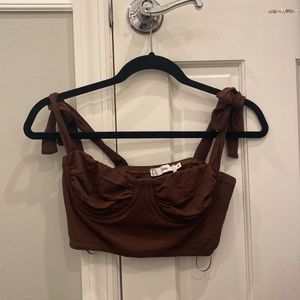 Adika Brown Crop Top